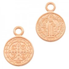 DQ metal charm Jesus 9mm Rosegold